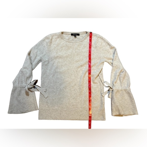 Saks Fifth Avenue Cashmere Sweater XS Bell Tie Sleeves - Picture 5 of 7